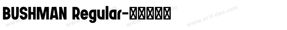 BUSHMAN Regular字体转换